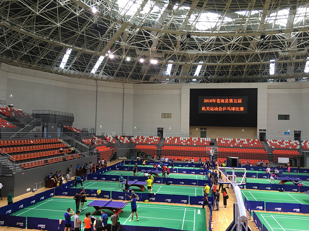 ● 苍南县第五届机关运动会乒乓球比赛现场