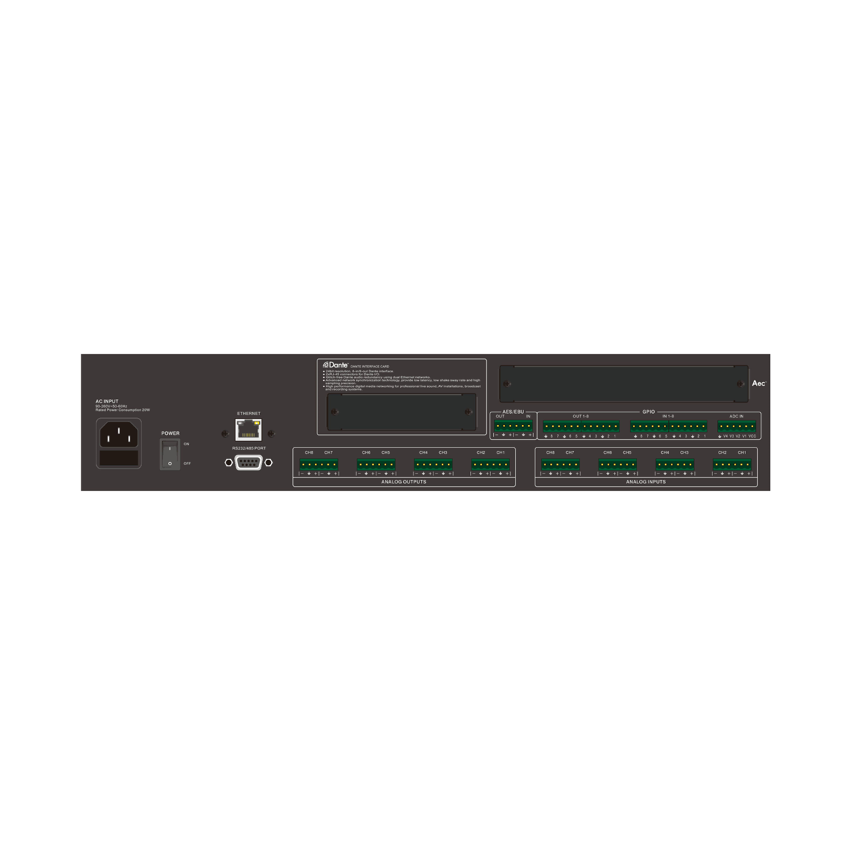 KG28 V2.0 网络数字音频矩阵处理器