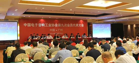 中国电子音响工业协会第九次会员代表大会会议现场